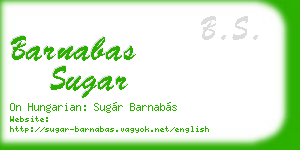 barnabas sugar business card