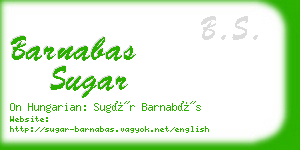 barnabas sugar business card